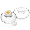 Crystalia Glass Egg Holders, Set of 2 Pcs